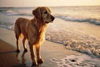 A dog on the beach outdoors animal mammal. AI generated Image by rawpixel.