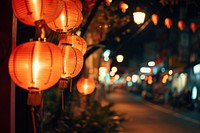 Chinese lanterns on the street festival city architecture. AI generated Image by rawpixel.