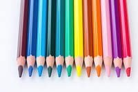 Coloring pencils backgrounds white background arrangement. AI generated Image by rawpixel.