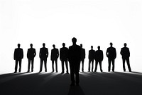 Group of businessman silhouette standing black. AI generated Image by rawpixel.