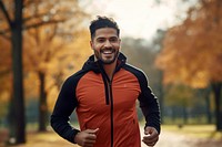 Fit latino jogging running adult determination. AI generated Image by rawpixel.