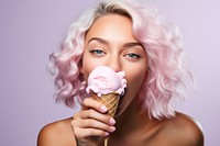 Girl dessert eating adult. AI generated Image by rawpixel.