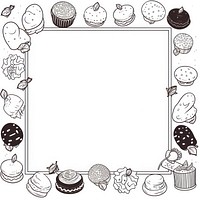 Dessert backgrounds drawing sketch. AI generated Image by rawpixel.