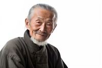 Elderly chinese man photo portrait adult white background. AI generated Image by rawpixel.