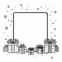 Gift box doodle paper frame. AI generated Image by rawpixel.