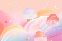 Abstract memphis capcakes illustration backgrounds dessert graphics. AI generated Image by rawpixel.