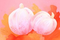 Abstract memphis tiny pumpkin backgrounds plant petal. AI generated Image by rawpixel.