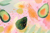 Abstract memphis avocados illustration backgrounds plant food. AI generated Image by rawpixel.