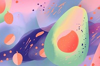 Abstract memphis avocados illustration backgrounds painting creativity. AI generated Image by rawpixel.