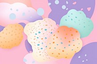 Abstract memphis cookies illustration backgrounds dessert food. AI generated Image by rawpixel.