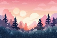 Abstract memphis forest illustration backgrounds landscape outdoors. AI generated Image by rawpixel.