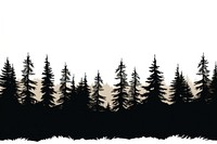 Trees forest silhouette fir outdoors. AI generated Image by rawpixel.