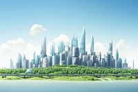 City architecture skyscraper landscape. AI generated Image by rawpixel.