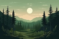 Green forest landscape outdoors nature. AI generated Image by rawpixel.