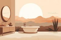 Bathroom bathtub sink tranquility. AI generated Image by rawpixel.