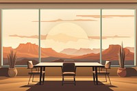 Meeting room architecture furniture landscape. AI generated Image by rawpixel.