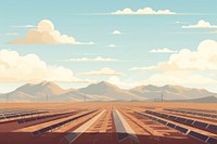 Solar farm landscape backgrounds outdoors. AI generated Image by rawpixel.