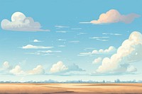 Blue sky landscape backgrounds outdoors. AI generated Image by rawpixel.