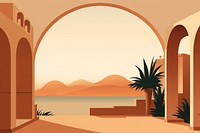 Mediterranean scenery architecture building hacienda. AI generated Image by rawpixel.