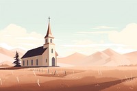 Church architecture landscape building. AI generated Image by rawpixel.