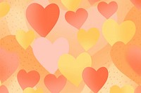 Abstract memphis heart illustration backgrounds yellow peach. AI generated Image by rawpixel.
