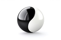 Ying yang icon sphere white background electronics. AI generated Image by rawpixel.