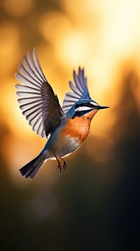 Bird flying in the air animal nature beak. AI generated Image by rawpixel.