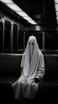 Ghost in subway horror black white. AI generated Image by rawpixel.