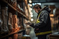 Worker work in warehouse architecture building adult. AI generated Image by rawpixel.