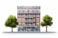 Apartment building architecture street plant. AI generated Image by rawpixel.