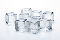 Ice cubes crystal white white background. AI generated Image by rawpixel.