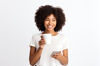 Using phone cup portrait holding. AI generated Image by rawpixel.