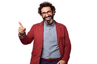 Happy man pointing glasses finger. AI generated Image by rawpixel.