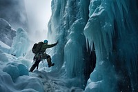 Ice climbing recreation adventure outdoors. AI generated Image by rawpixel.