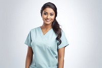 Female nurse adult smile white background. AI generated Image by rawpixel.