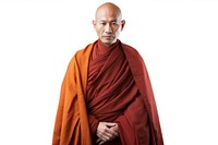 Monk religion adult white background. AI generated Image by rawpixel.