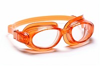 Orange swimming glasses white background transparent accessories. AI generated Image by rawpixel.