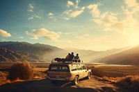 Roadtrip car outdoors vacation. AI generated Image by rawpixel.