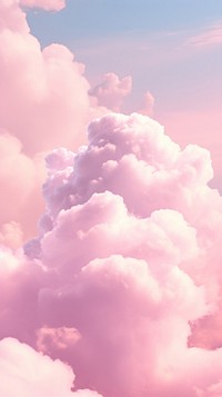 Pink aesthetic cloud outdoors nature. AI generated Image by rawpixel.