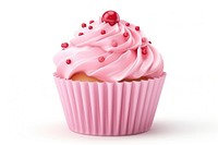Pink cupcake dessert cream food. AI generated Image by rawpixel.