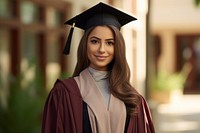 Bahrain female student graduation person smile. AI generated Image by rawpixel.