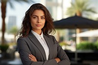 UAE businesswoman portrait blazer female. AI generated Image by rawpixel.