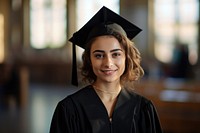 Lebanese female student graduation person adult. AI generated Image by rawpixel.