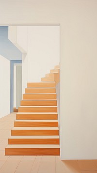 Wooden stair wood architecture staircase. AI generated Image by rawpixel.