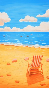 Beach backgrounds furniture outdoors. AI generated Image by rawpixel.
