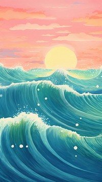 Ocean wave backgrounds outdoors nature. AI generated Image by rawpixel.