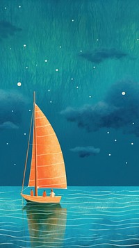 Sailing boat watercraft sailboat outdoors. AI generated Image by rawpixel.