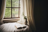 The books windowsill furniture pillow. AI generated Image by rawpixel.