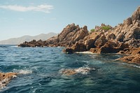 The isolated rocky islands landscape outdoors nature. 