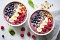 Acai bowl blueberry dessert fruit. AI generated Image by rawpixel.